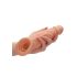 RealRock navlaka za penis 9 - 21,5 cm - prirodna boja