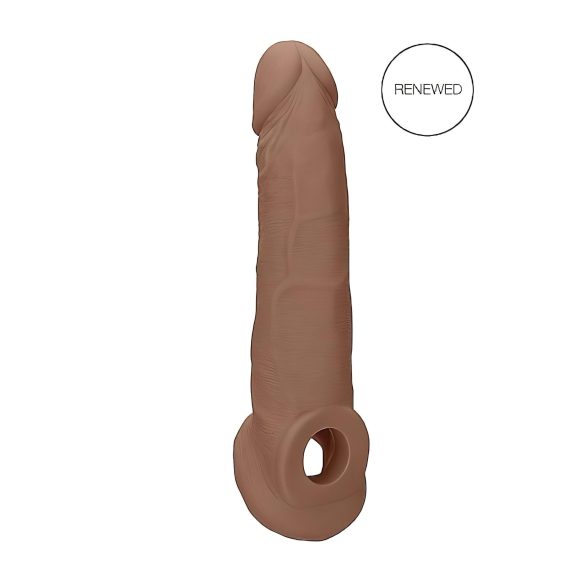 RealRock Navlaka za Penis 9 - navlaka (21,5cm) - tamno prirodna