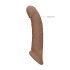 RealRock Navlaka za Penis 9 - navlaka (21,5cm) - tamno prirodna