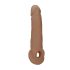 RealRock Navlaka za Penis 9 - navlaka (21,5cm) - tamno prirodna