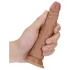 RealRock - realistični dildo 15,5 cm - tamna prirodna boja