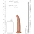 RealRock - realistični dildo 15,5 cm - tamna prirodna boja