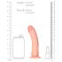 RealRock - realistični dildo s vakumskom bazom - 15,5 cm (natur)