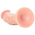 RealRock - realistični dildo s vakumskom bazom - 15,5 cm (natur)
