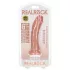 RealRock - realistični dildo s vakumskom bazom - 15,5 cm - natur