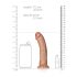 RealRock - realistični dildo - 15,5cm (tamna boja)