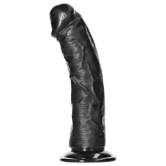   RealRock - realistični dildo s vakumskom čašicom - 15,5 cm - crni