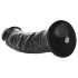 RealRock - realistični dildo s vakum bazom - 15,5 cm (crni)