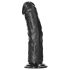 RealRock - realistični dildo s vakum bazom - 15,5 cm (crni)