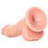 RealRock - realistični dildo s usisnom čašom - 15,5cm (natur)