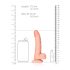 RealRock - realistični dildo s usisnom čašom - 15,5cm (natur)