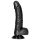 RealRock - realistični dildo s vakumskom bazom - 15,5cm (crni)