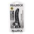 RealRock - realistični dildo s vakumskom bazom - 15,5cm (crni)