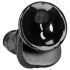 RealRock - realistični dildo s vakumskom bazom - 15,5cm (crni)