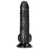 RealRock - realistični dildo s vakumskom bazom - 15,5cm (crni)