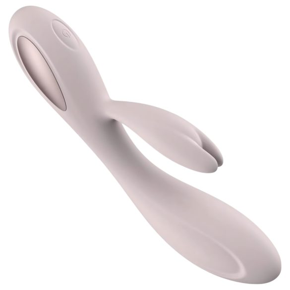 Raytech - punjivi vodootporni vibrator s klitoralnim masažerom (roza)
