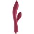 Raytech Rose - punjivi, vodootporni vibrator s dodatkom za klitoris (crveni)
