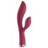 Raytech Rose - punjivi, vodootporni vibrator s dodatkom za klitoris (crveni)