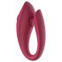 Raytech Rose - punjivi vodootporni vibrator za parove (crveni)