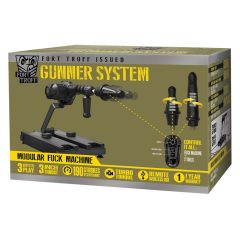   Doc Johnson Gunner System - modularni seks stroj s 2 dodatka (crni)