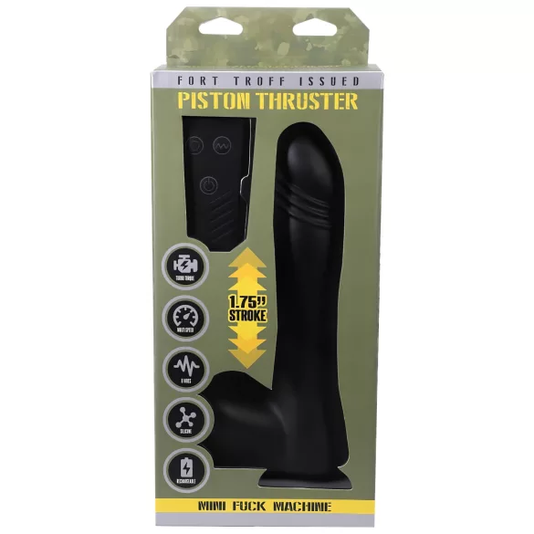 Doc Johnson - mini piston vibrator s radijskim upravljanjem - crni
