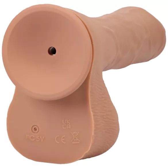 Doc Johnson Mini F-Machine Uncut - bežični potiskivač vibrator - natur