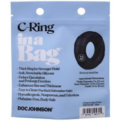 Doc Johnson C-Ring - silikonski prsten za penis (crni)