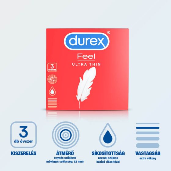 Durex Feel Ultra Thin - ultra realističan kondom (3 kom)