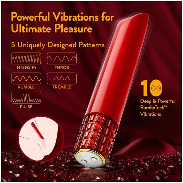 Oh My Gem - akumulatorski ruž vibrator (crvena)