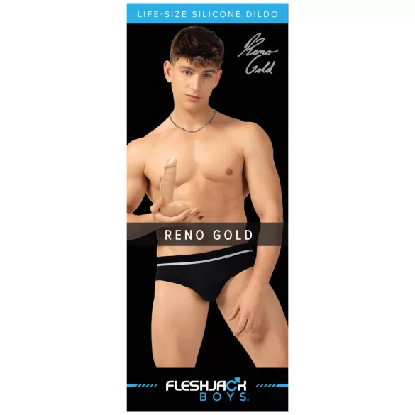 Fleshjack Reno Gold - realistični dildo - prirodna boja