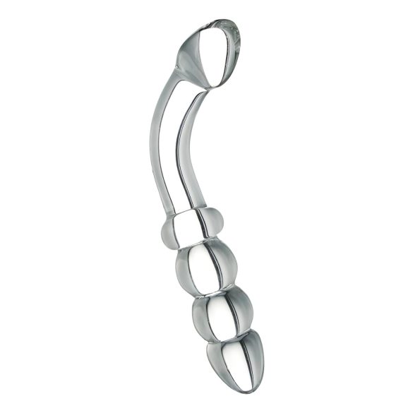 Prisms Hamsa - dvostrani, stakleni G-točka dildo (prozirno)