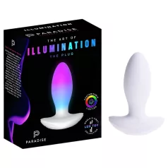   Paradise Illumination - svjetleći vibrirajući analni čep (bijeli)