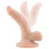 Dr. Skin 4 - realistični dildo s vakumom i testisima - natur (12cm)