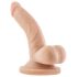 Dr. Skin 4 - realistični dildo s vakumom i testisima - natur (12cm)