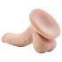 Dr. Skin 4 - realistični dildo s vakumom i testisima - natur (12cm)