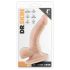 Dr. Skin 4 - realistični dildo s vakumom i testisima - natur (12cm)