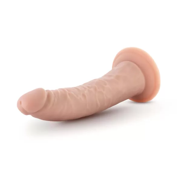 Dr. Skin - realistični dildo s vakuum postoljem - koža - 17,5 cm