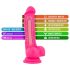 Blush Neo – dildo s vakumskim postoljem – 19 cm (roza)