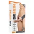 Dr. Skin - šuplji strap-on dildo - 15 cm - natur