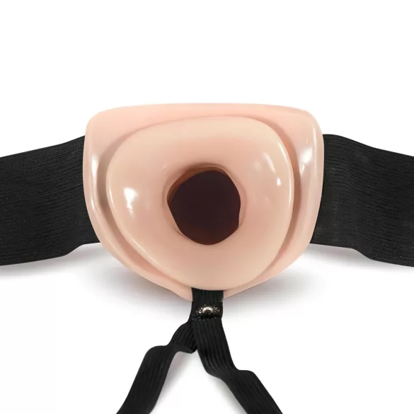 Dr. Skin - šuplji strap-on dildo - 15 cm - natur