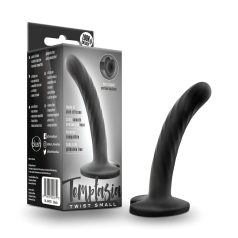   Temptasia Twist Small - dildo s vakumskim postoljem - crni - spiralni oblik