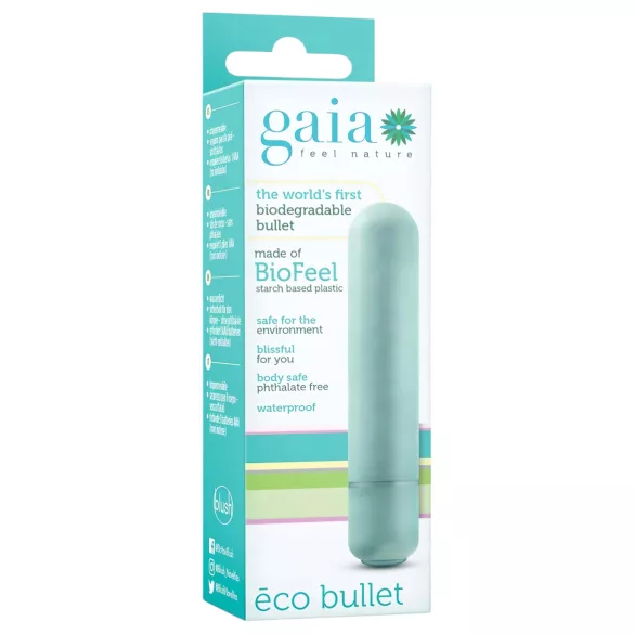 Gaia Eco M - vibrator štapić srednje veličine - ekološki materijal - tirkizna