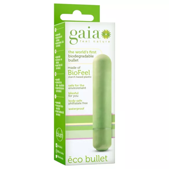 Gaia Eco M - štapićasti vibrator - ekološki - zeleni - srednji