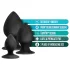 Anal Adventures Platinum Stout - analni plug set - 3 komada - crni