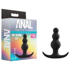 Anal Adventures Platinum - analni dildo s perlama (crni)