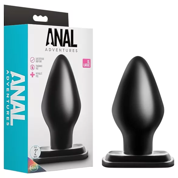 Anal Adventures XL - veliki analni čep - crni