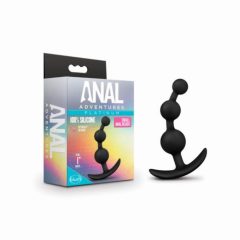 Anal Adventures Platinum - analne perle - male (crne)