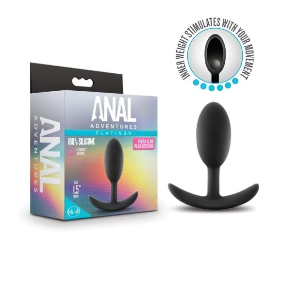 Analna Uživanja Platinum M - analni čep - crni (srednji)