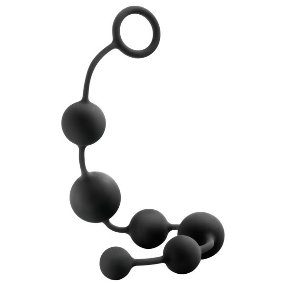 Anal Adventures L - perlasti analni dildo (crni)