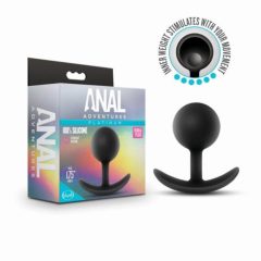 Anal Adventures Platinum Vibra Plug - analni dildo (crni)